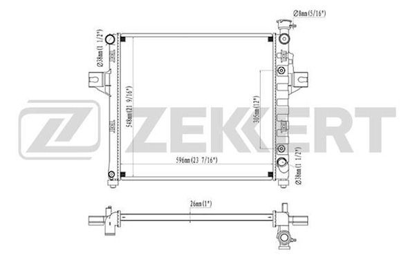 MK1395 ZEKKERT Радиатор, охлаждение двигателя