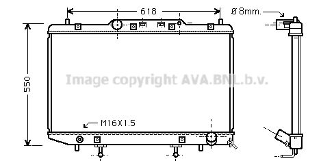 TO2255 AVA QUALITY COOLING Радиатор, охлаждение двигателя