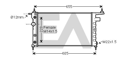 31R54160 EACLIMA Радиатор, охлаждение двигателя