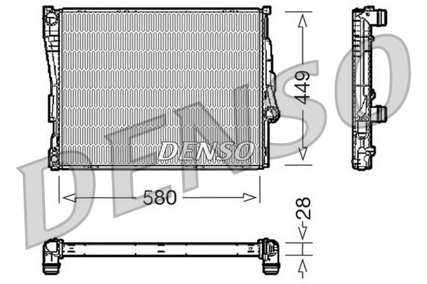 DRM05069 DENSO Радиатор, охлаждение двигателя