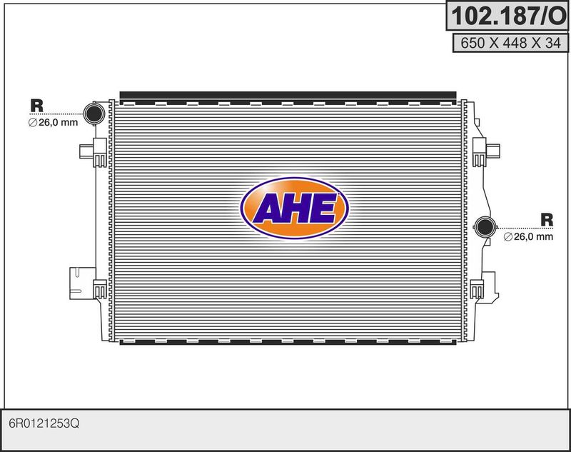 102187O AHE Радиатор, охлаждение двигателя
