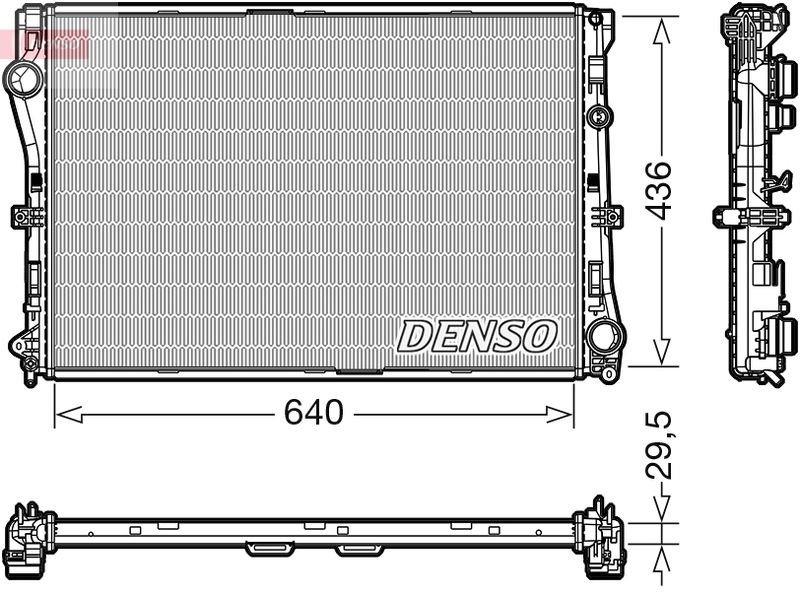 DRM17104 DENSO Радиатор, охлаждение двигателя