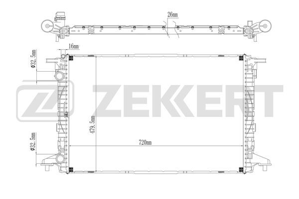 MK1499 ZEKKERT Радиатор, охлаждение двигателя