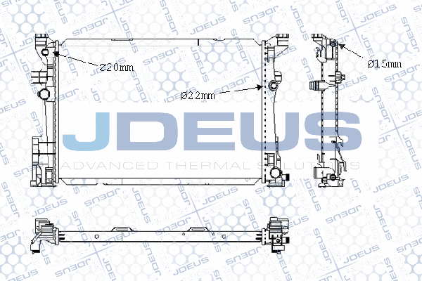 M0171250 JDEUS Радиатор, охлаждение двигателя