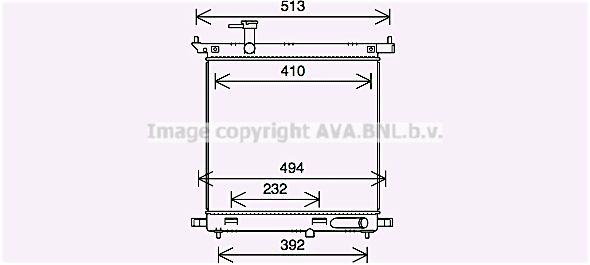 DN2441 AVA QUALITY COOLING Радиатор, охлаждение двигателя