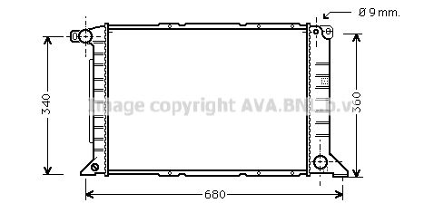 FD2261 AVA QUALITY COOLING Радиатор, охлаждение двигателя