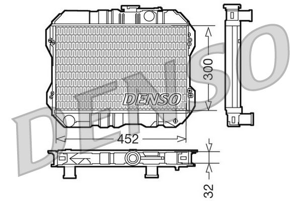 DRM50200 DENSO Радиатор, охлаждение двигателя