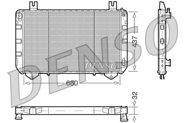 DRM10094 DENSO Радиатор, охлаждение двигателя