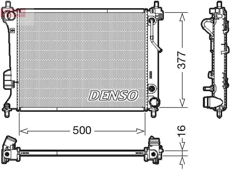 DRM41013 DENSO Радиатор, охлаждение двигателя