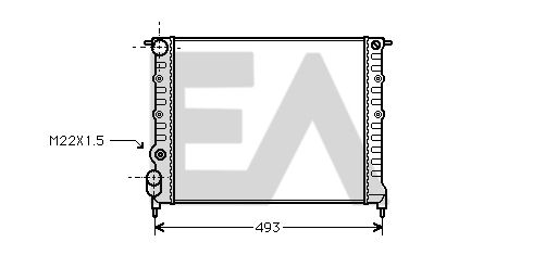 31R60034 EACLIMA Радиатор, охлаждение двигателя