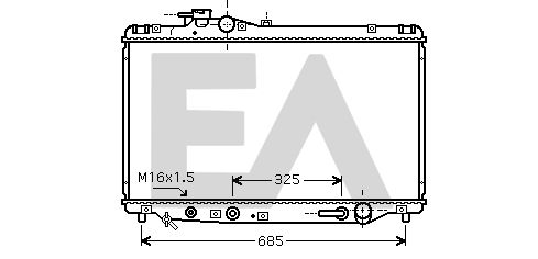 31R71185 EACLIMA Радиатор, охлаждение двигателя