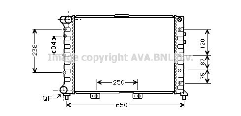 AL2029 AVA QUALITY COOLING Радиатор, охлаждение двигателя