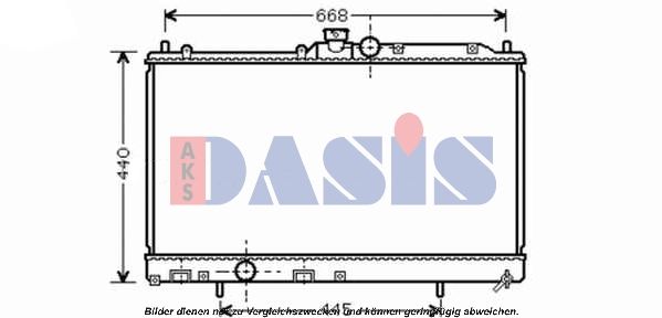 140083N AKS DASIS Радиатор, охлаждение двигателя