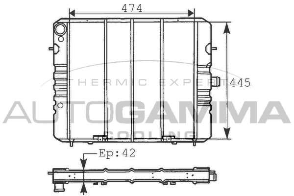 100724 AUTOGAMMA Радиатор, охлаждение двигателя