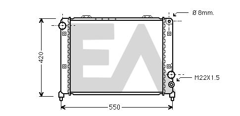 31R03010 EACLIMA Радиатор, охлаждение двигателя