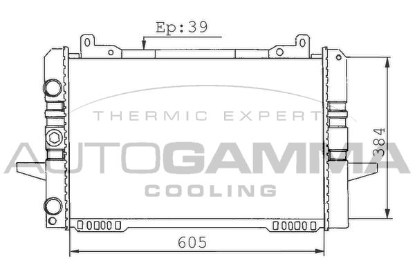 100384 AUTOGAMMA Радиатор, охлаждение двигателя