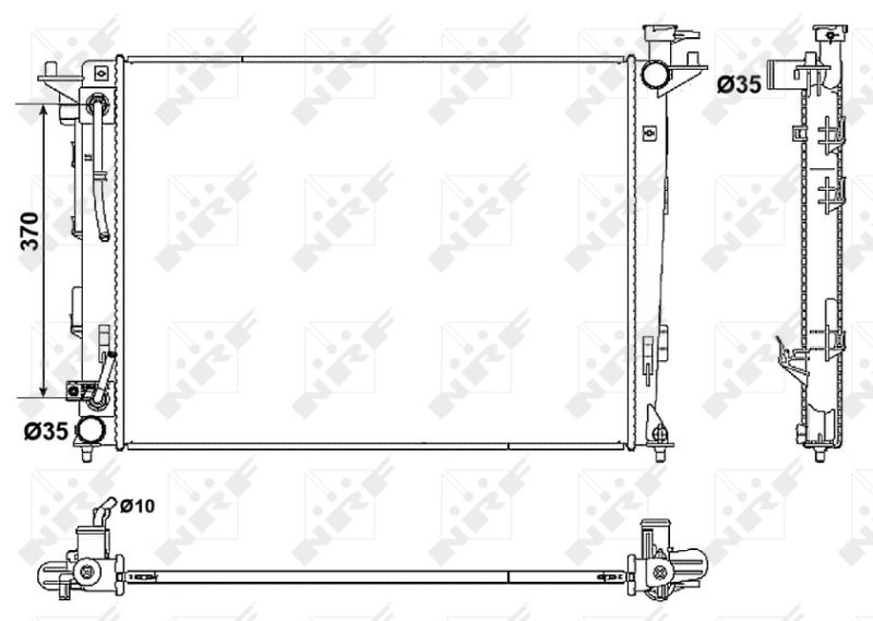 53051 NRF Радиатор, охлаждение двигателя