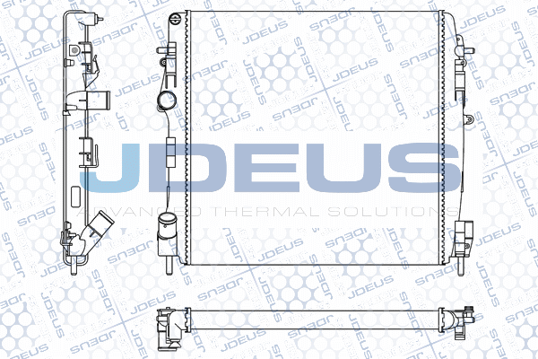 M023121A JDEUS Радиатор, охлаждение двигателя