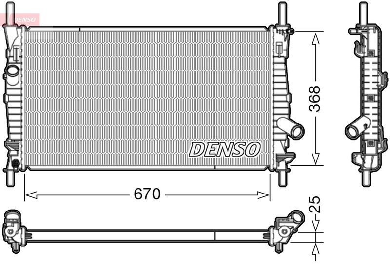 DRM10004 DENSO Радиатор, охлаждение двигателя