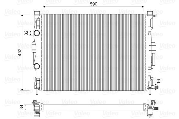 732946 VALEO Радиатор, охлаждение двигателя