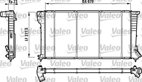 732517 VALEO Радиатор, охлаждение двигателя