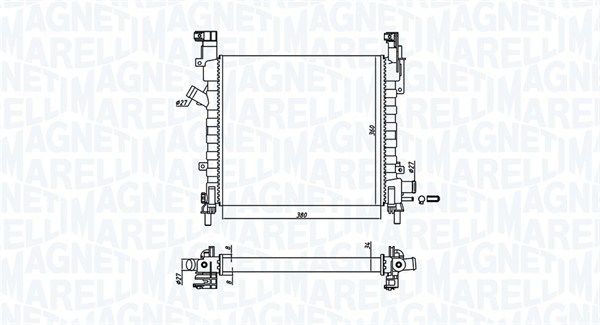 350213924000 MAGNETI MARELLI Радиатор, охлаждение двигателя