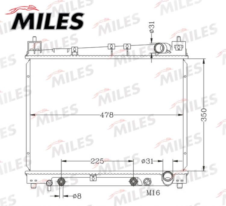 ACRB142 MILES Радиатор, охлаждение двигателя