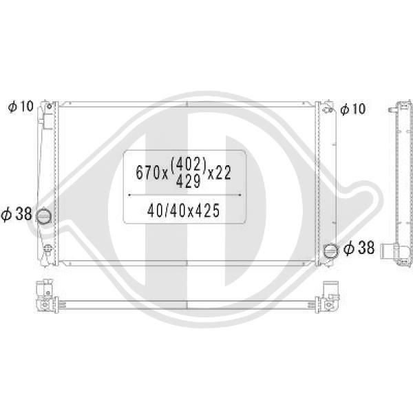 DCM3291 DIEDERICHS Радиатор, охлаждение двигателя