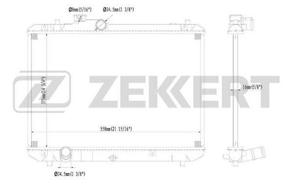 MK1232 ZEKKERT Радиатор, охлаждение двигателя