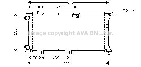 FTA2258 AVA QUALITY COOLING Радиатор, охлаждение двигателя