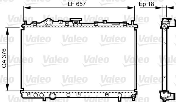 732612 VALEO Радиатор, охлаждение двигателя