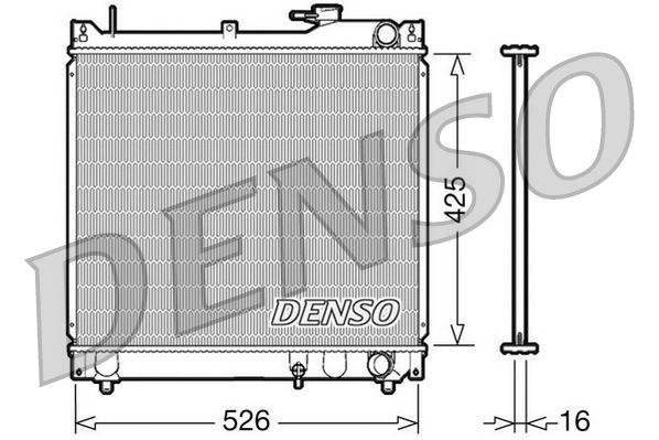 DRM47015 DENSO Радиатор, охлаждение двигателя