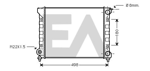 31R77075 EACLIMA Радиатор, охлаждение двигателя