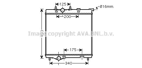 PEA2298 AVA QUALITY COOLING Радиатор, охлаждение двигателя