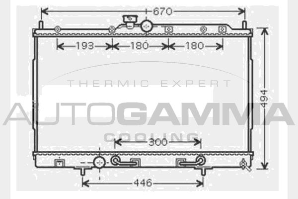 104604 AUTOGAMMA Радиатор, охлаждение двигателя