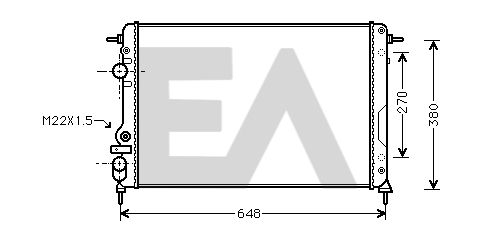 31R60116 EACLIMA Радиатор, охлаждение двигателя