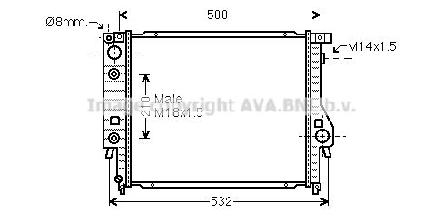 BW2099 AVA QUALITY COOLING Радиатор, охлаждение двигателя