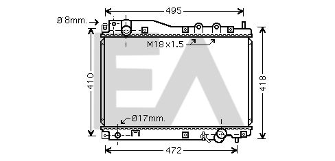 31R26069 EACLIMA Радиатор, охлаждение двигателя