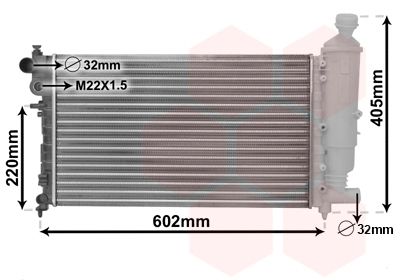 40002216 VAN WEZEL Радиатор, охлаждение двигателя