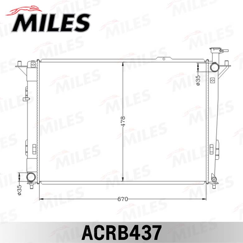 ACRB437 MILES Радиатор, охлаждение двигателя