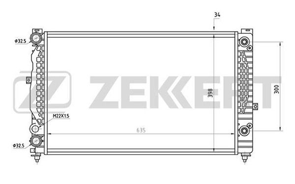 MK1064 ZEKKERT Радиатор, охлаждение двигателя