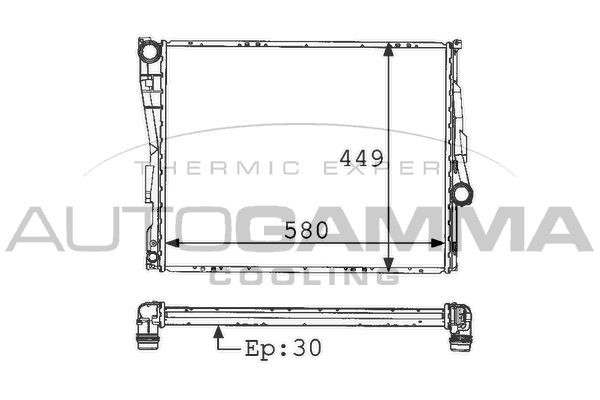 101125 AUTOGAMMA Радиатор, охлаждение двигателя