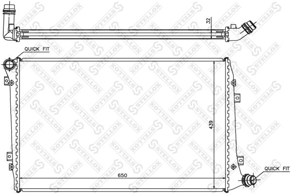 1025286SX STELLOX Радиатор, охлаждение двигателя