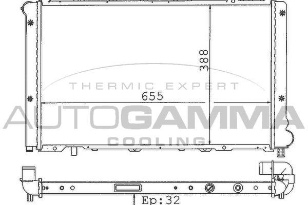 100277 AUTOGAMMA Радиатор, охлаждение двигателя