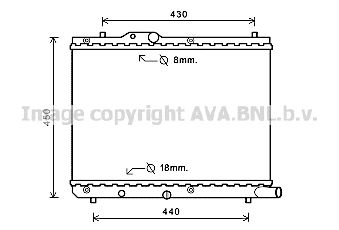 SZA2122 AVA QUALITY COOLING Радиатор, охлаждение двигателя