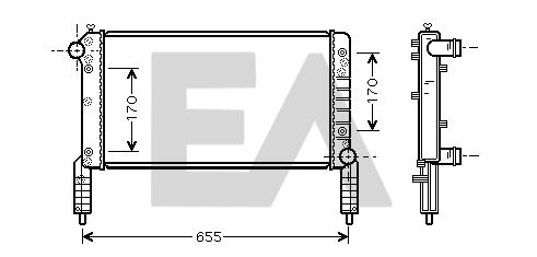 31R25050 EACLIMA Радиатор, охлаждение двигателя