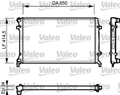 735120 VALEO Радиатор, охлаждение двигателя