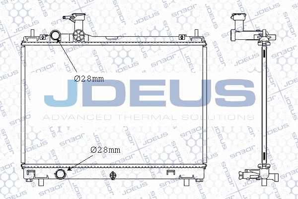 M0420360 JDEUS Радиатор, охлаждение двигателя