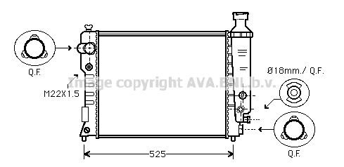 PE2124 AVA QUALITY COOLING Радиатор, охлаждение двигателя