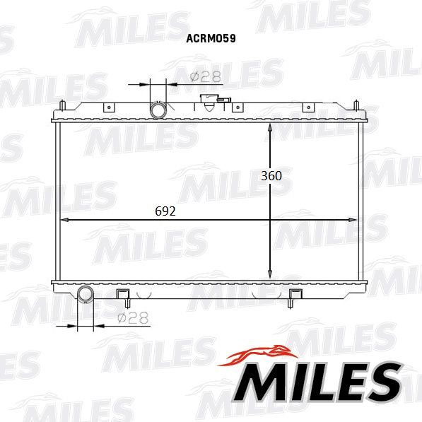 ACRM059 MILES Радиатор, охлаждение двигателя